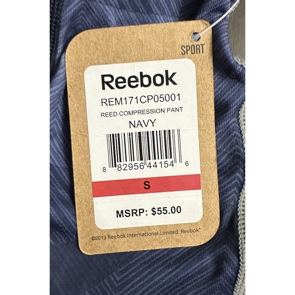 NWT‎ Reebok Mens Blue Reed Compression Workout Pants Size Small - Picture 4 of 11